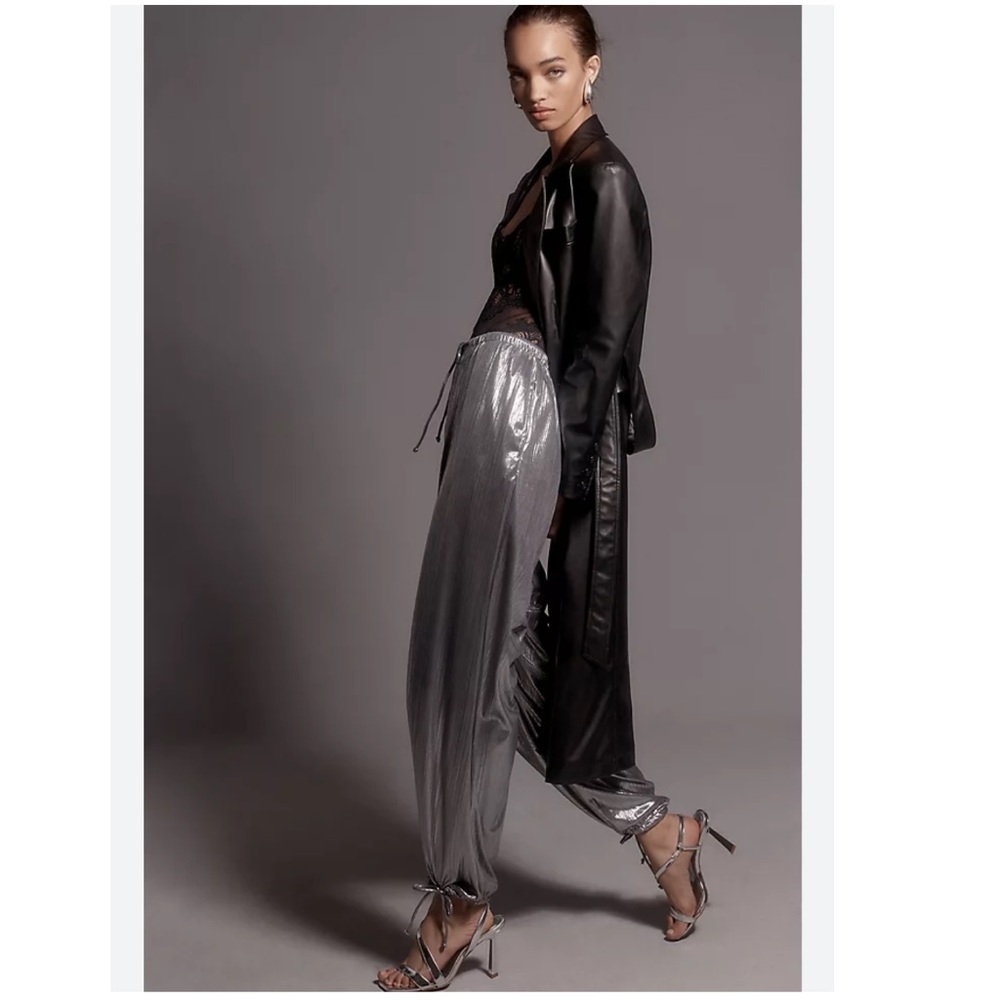 Anthropologie Liquid Shine Parachute Trousers